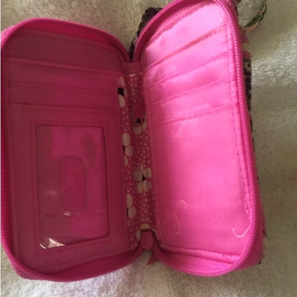 Vera Bradley Priscilla Pink Cell Phone holder wristlet - Picture 2 of 4